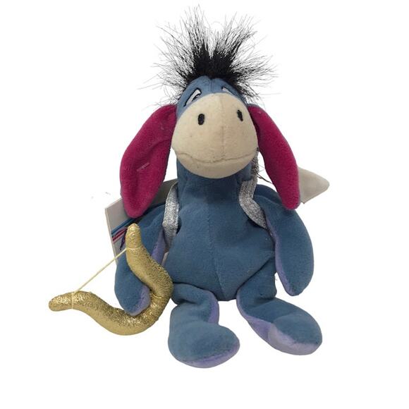 Vintage The Disney Store Mini Bean Bag Plush CUPID EEYORE 9" Stuffed Toy - Picture 2 of 7